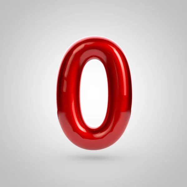 Red volume number 0 — Stock Photo, Image
