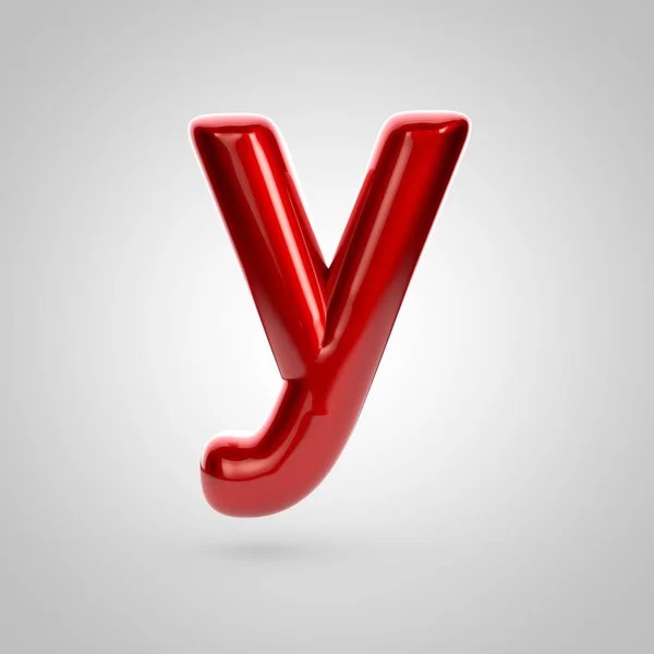 Red volume letter y — Stock Photo, Image