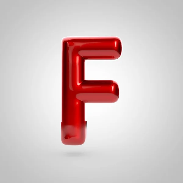 Red volume letter f — Stock Photo, Image