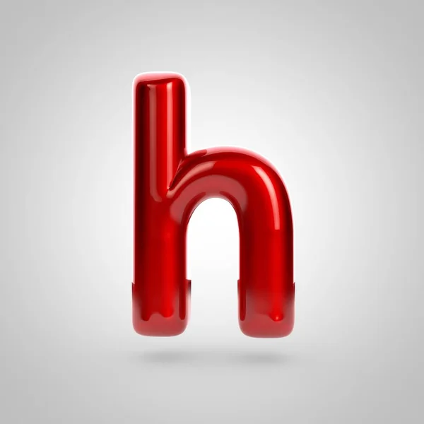 Червона об'ємна літера h — стокове фото