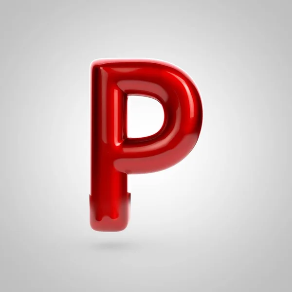 Red volume letter p — Stock Photo, Image