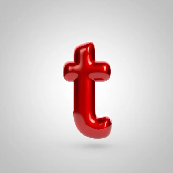 Red volume letter t — Stock Photo, Image