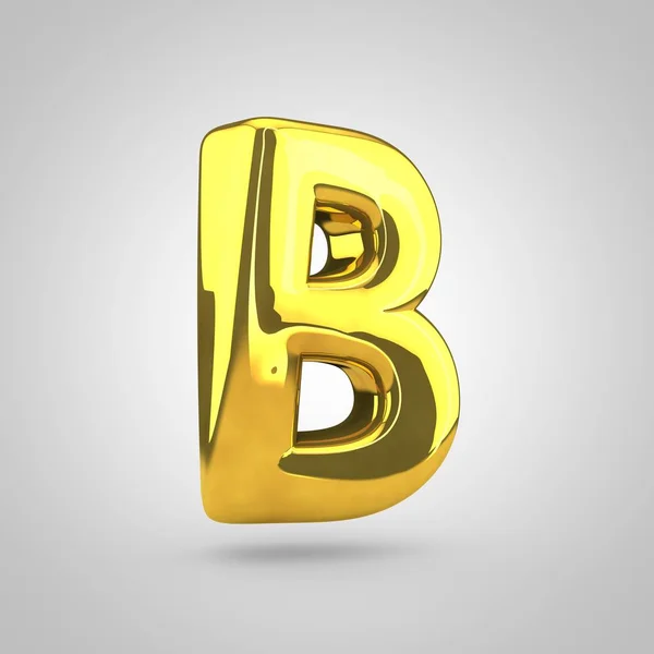 Golden volume letter b — Zdjęcie stockowe