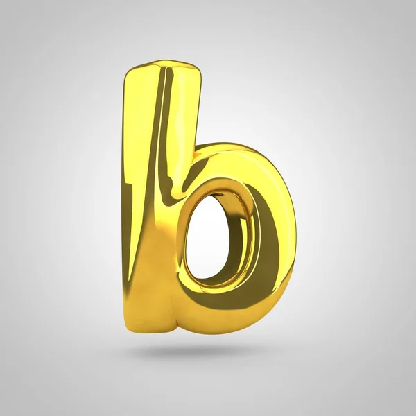 Golden volume letter b — Zdjęcie stockowe