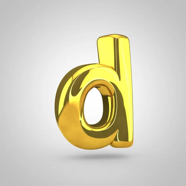 Golden volume letter d — Stock Photo, Image