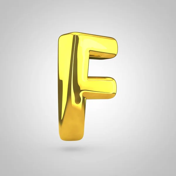 金卷字母 f — 图库照片