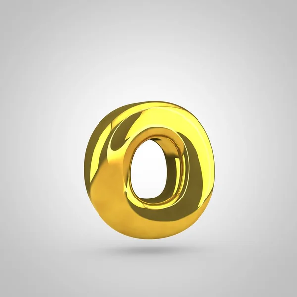 Golden volume letter o — Stock Photo, Image