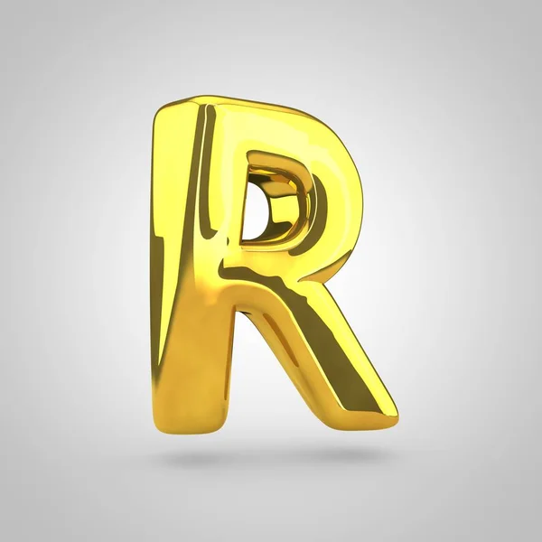 Golden volume letter r — Stock Photo, Image