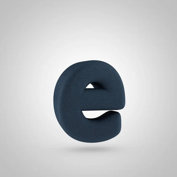 Denim wielkość litera e — Zdjęcie stockowe