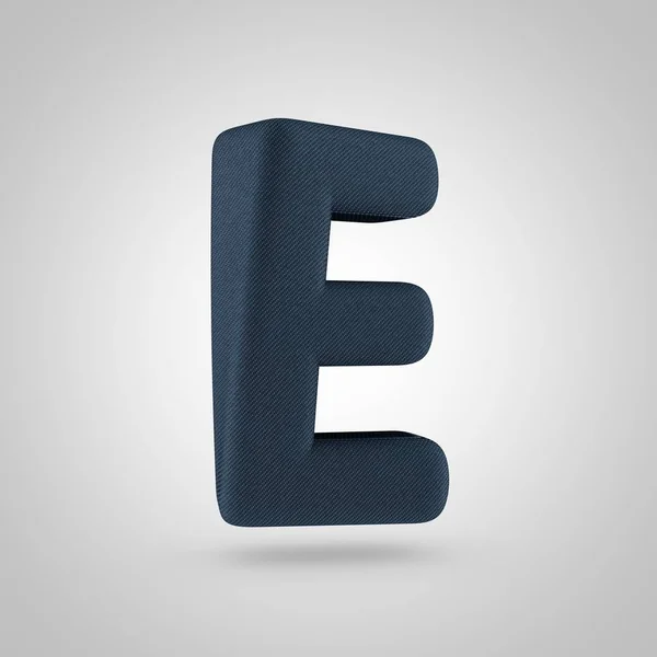 Denim volume letter e — Stock Photo, Image