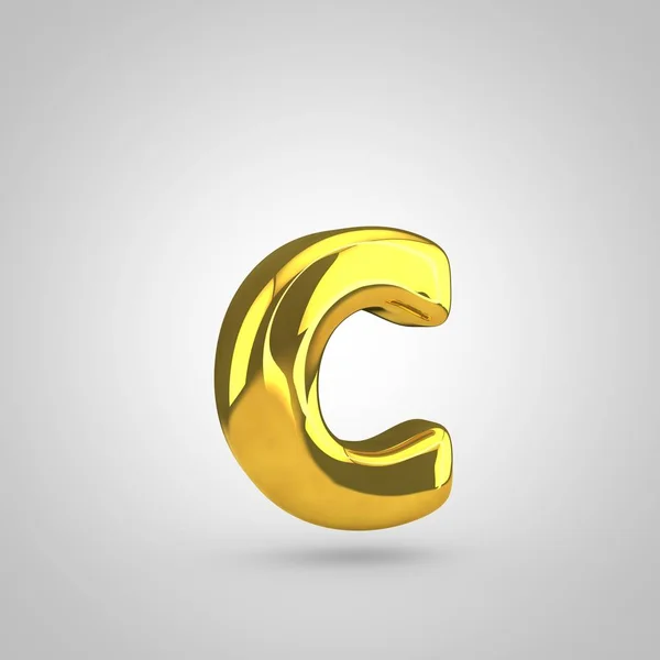 Golden volume letter c — Stock Photo, Image