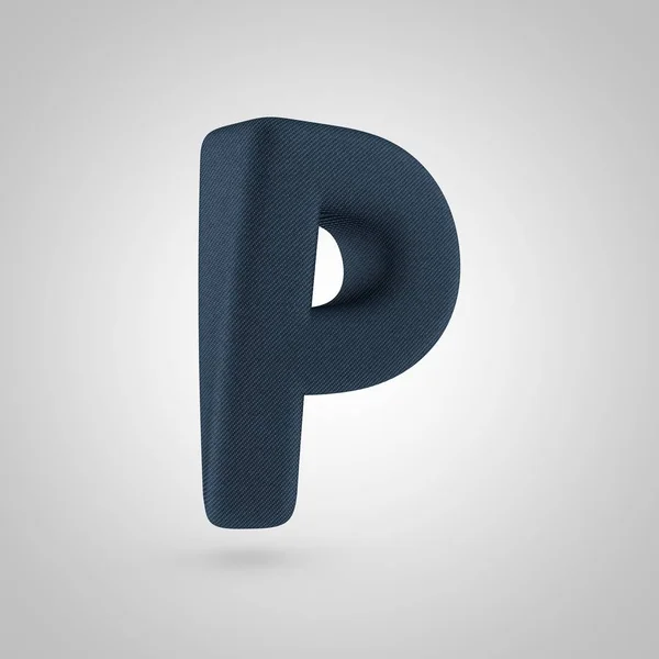 Denim volume letter p — Stock Photo, Image