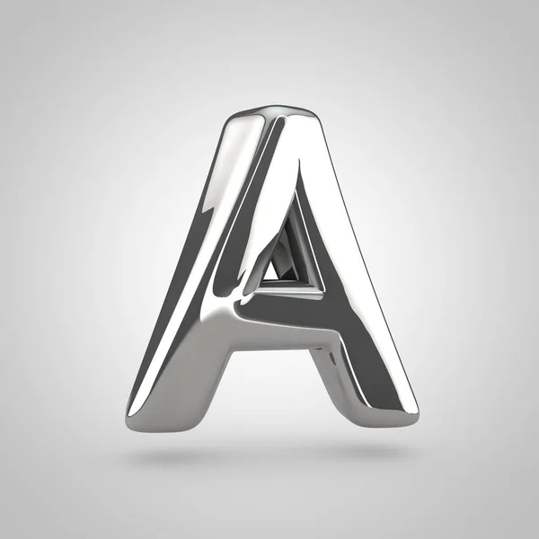 Silver volume letter a — Stock Photo, Image
