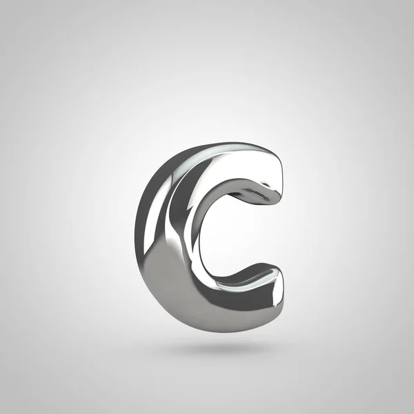 Silver volume letter c — Stock Photo, Image