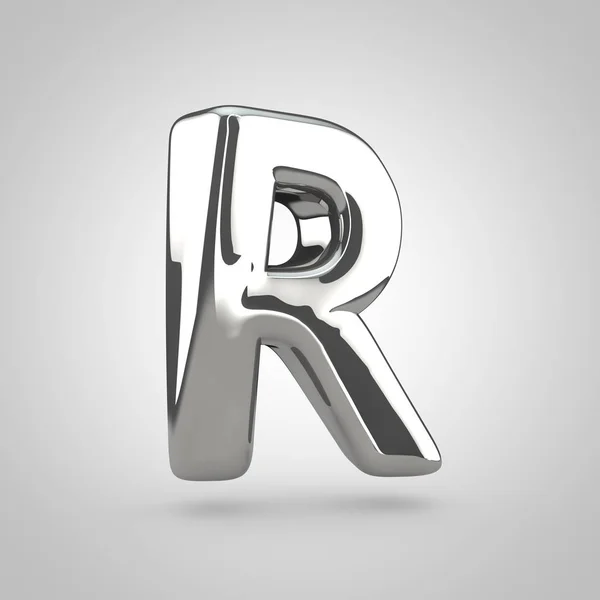 Silver volume letter r — Stock Photo, Image
