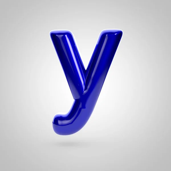 Синя об'ємна літера y — стокове фото