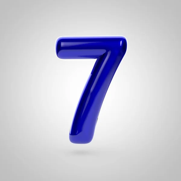 Blå volymnummer 7 — Stockfoto