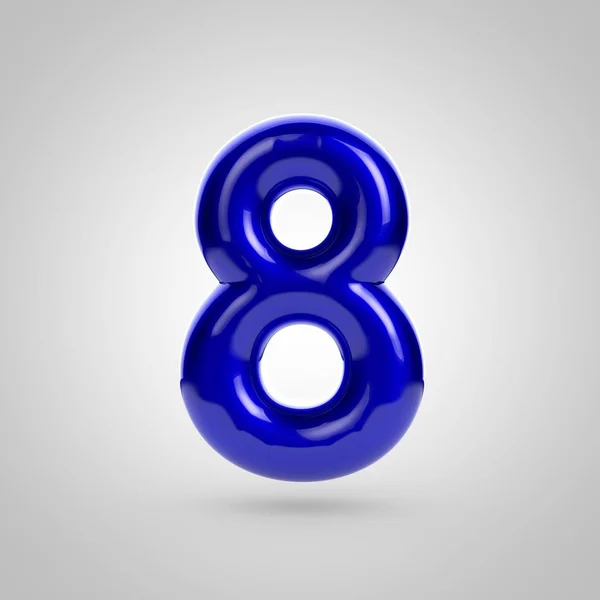 Blå volymnummer 8 — Stockfoto