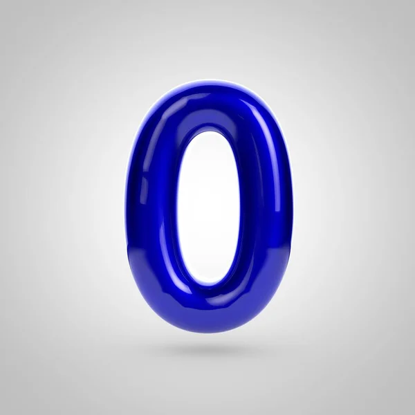 Blue volume number 0 — Stock Photo, Image