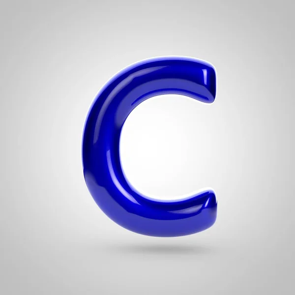 Blå volym bokstaven c — Stockfoto