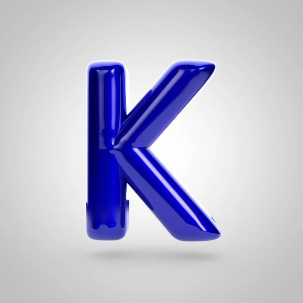 Blue volume letter k — Stock Photo, Image