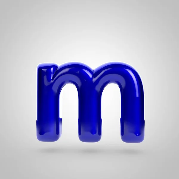 Blå volym bokstaven m — Stockfoto