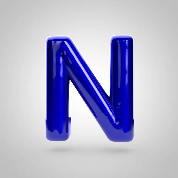 Niebieski wielkość litery n — Zdjęcie stockowe