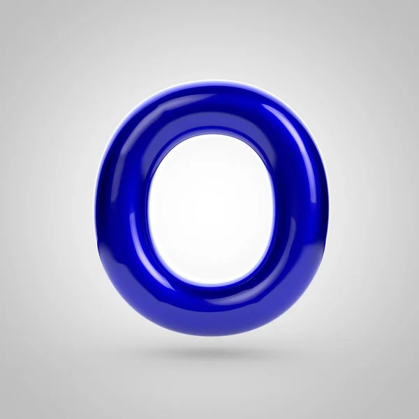 Blue volume letter o — Stock Photo, Image