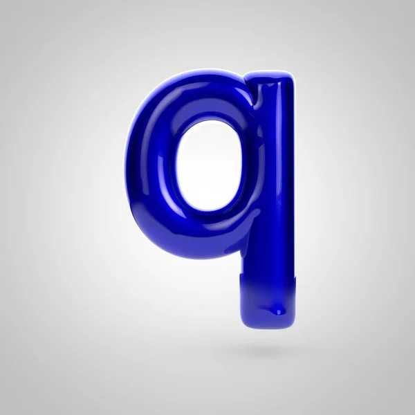 Синя об'ємна літера q — стокове фото