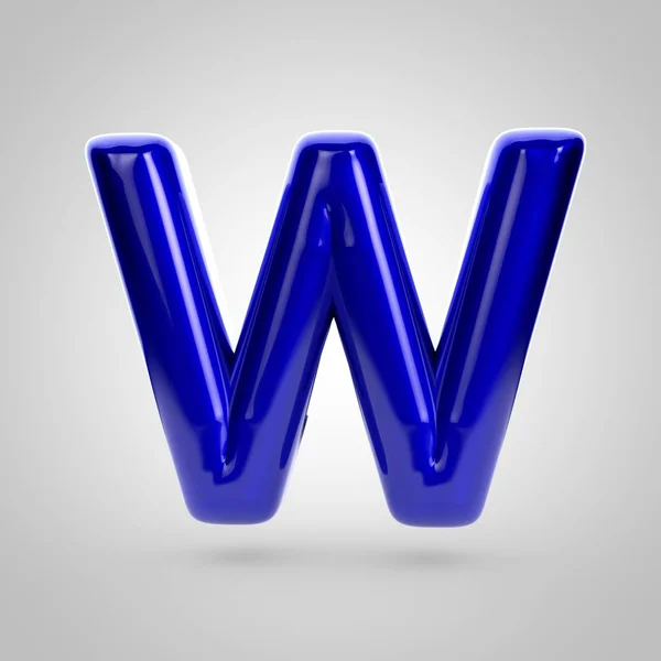 Голубая буква w — стоковое фото