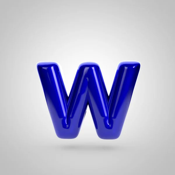 Голубая буква w — стоковое фото