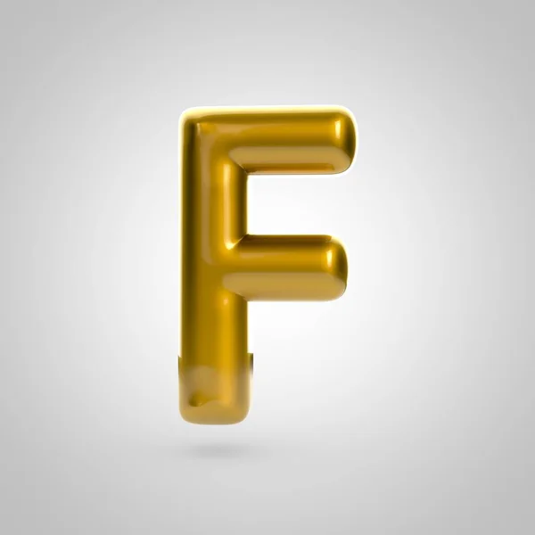 Golden volume letter e — Stock Photo, Image