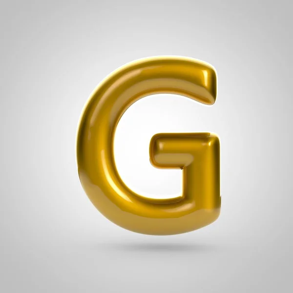 Χρυσή όγκος γράμμα g — Φωτογραφία Αρχείου