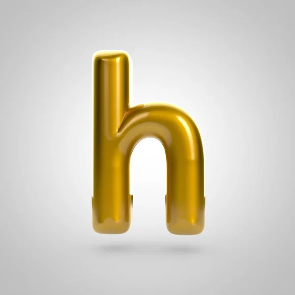 Arany kötet levél h — Stock Fotó