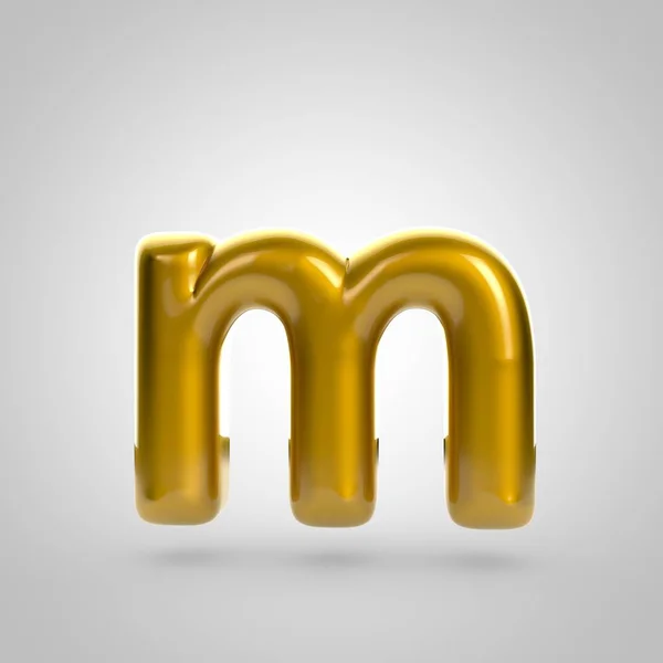 Volumen de oro letra m — Foto de Stock