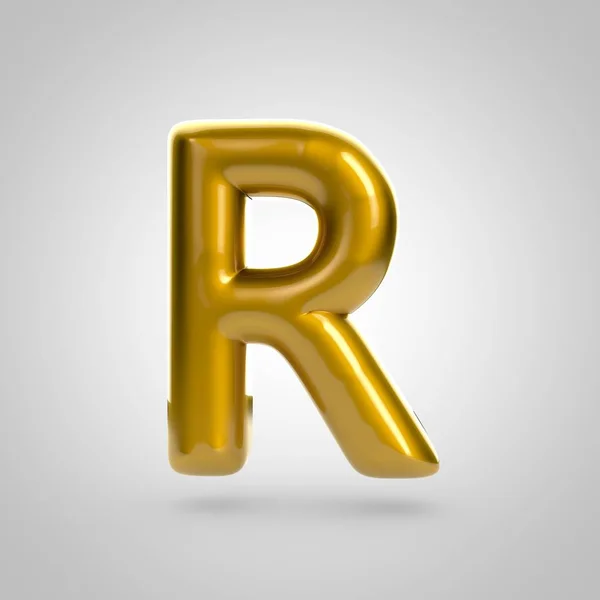 黄金のボリューム文字 r — ストック写真