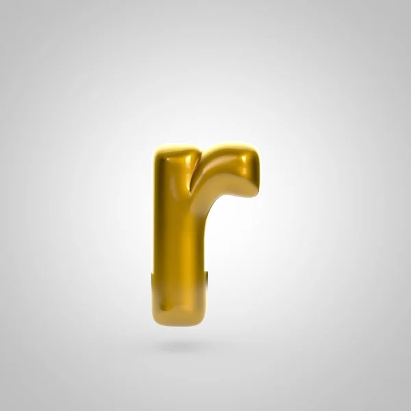 Golden volume letter r — Stock Photo, Image