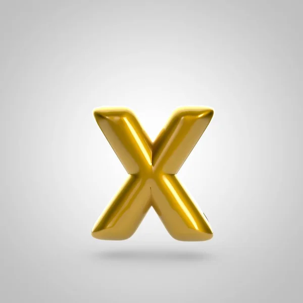 Golden volume letter x — Stock Photo, Image