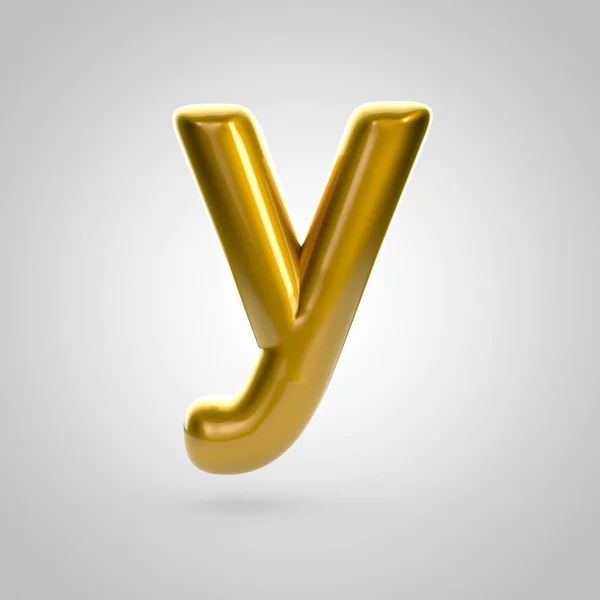 黄金のボリューム文字 y — ストック写真