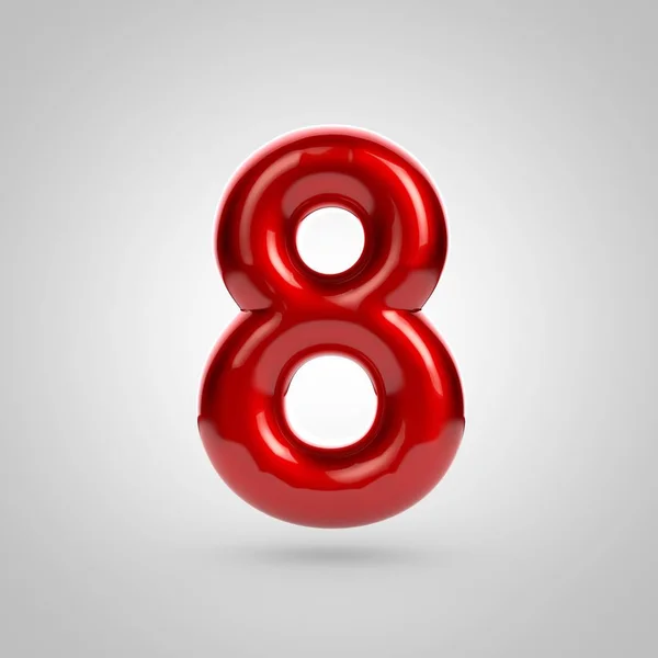 Red volume number 8 — Stock Photo, Image