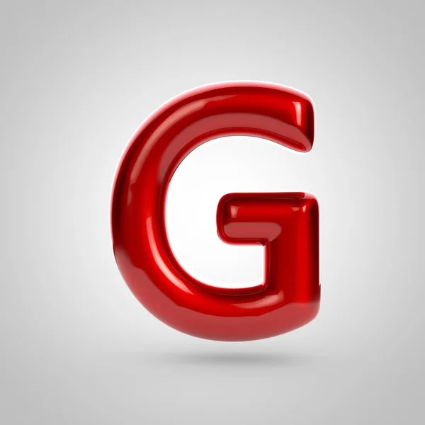 Red volume letter g — Stock Photo, Image