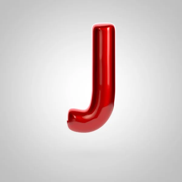 Röd volym bokstaven j — Stockfoto
