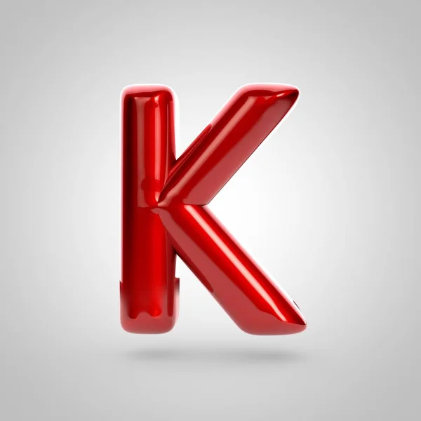 Red volume letter k — Stock Photo, Image