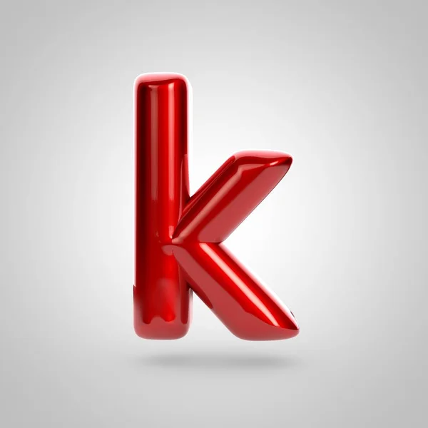 Red volume letter k — Stock Photo, Image