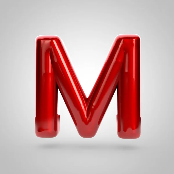 Röd volym bokstaven m — Stockfoto