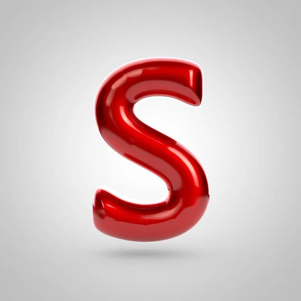 Red volume letter s — Stock Photo, Image
