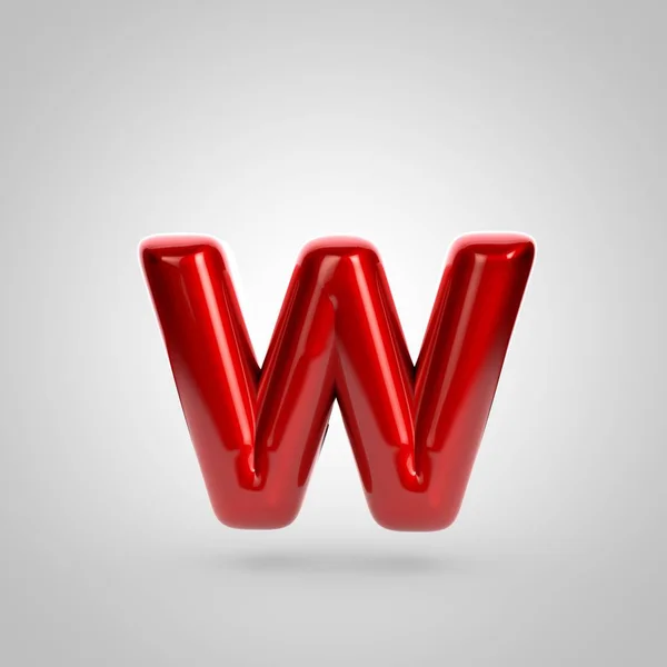 Красный том буква w — стоковое фото