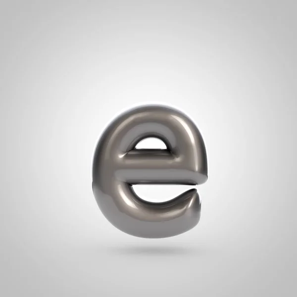Grey volume letter e — Zdjęcie stockowe