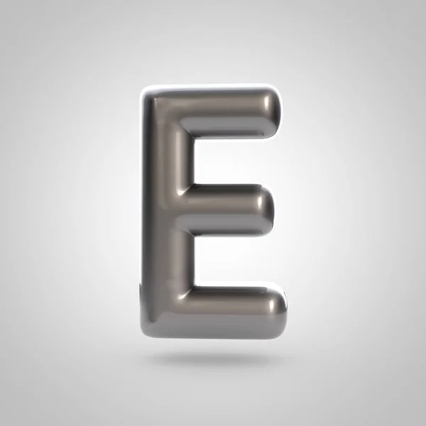 Grey volume letter e — Stock Photo, Image