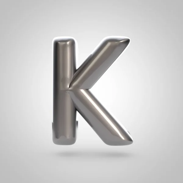 Сіра об'ємна літера k — стокове фото